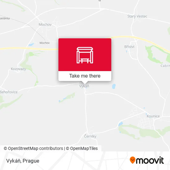 Карта Vykáň