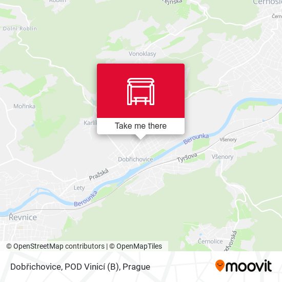 Dobřichovice, POD Vinicí map