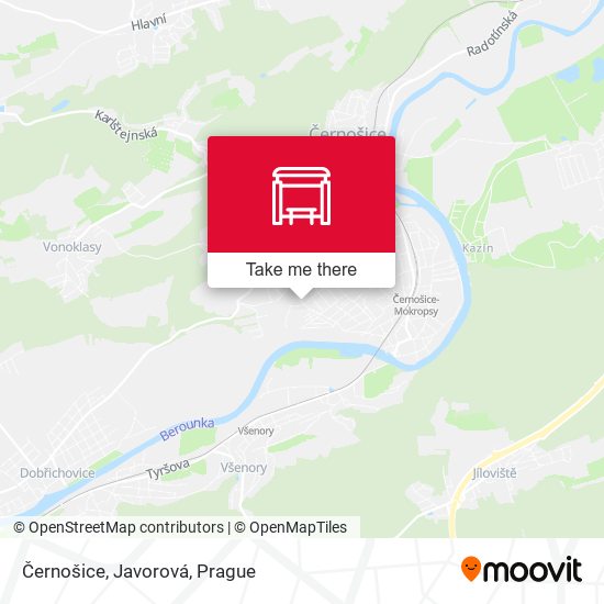Карта Černošice, Javorová