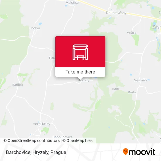Карта Barchovice, Hryzely