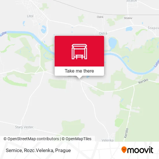 Карта Semice, Rozc.Velenka
