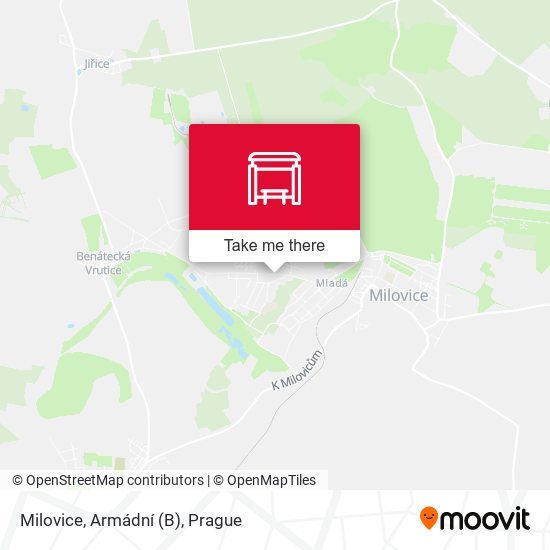 Milovice, Armádní map