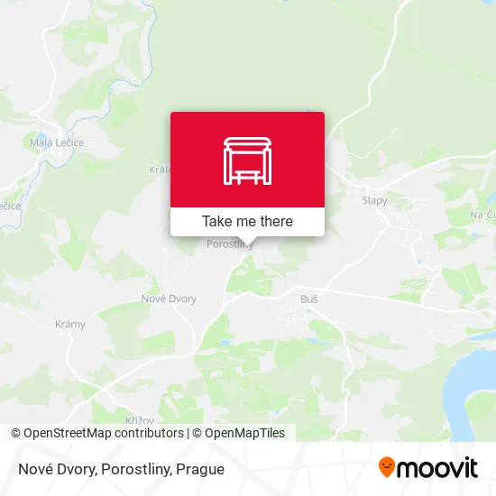 Карта Nové Dvory, Porostliny