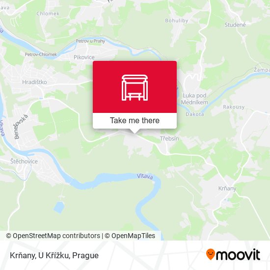 Krňany, U Křížku map