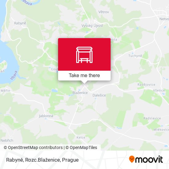Rabyně, Rozc.Blaženice map