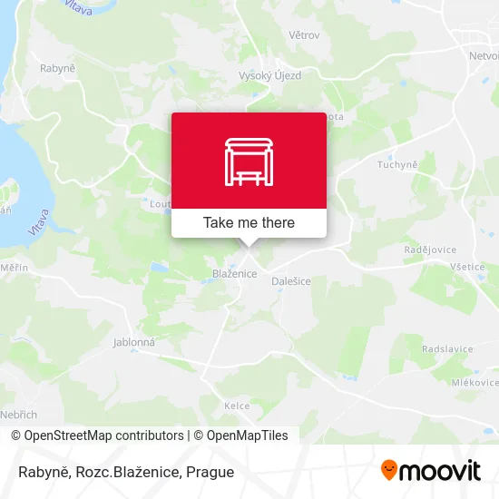 Rabyně, Rozc.Blaženice map