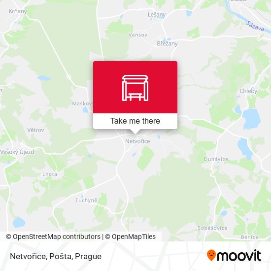 Карта Netvořice, Pošta