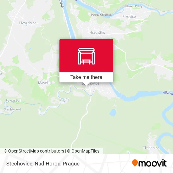 Карта Štěchovice, Nad Horou