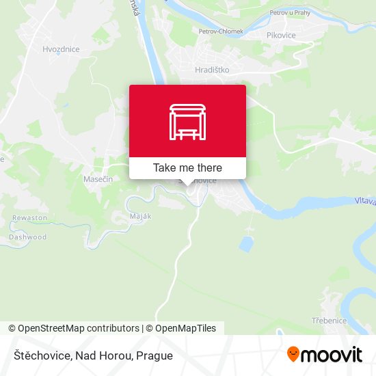 Štěchovice, Nad Horou map