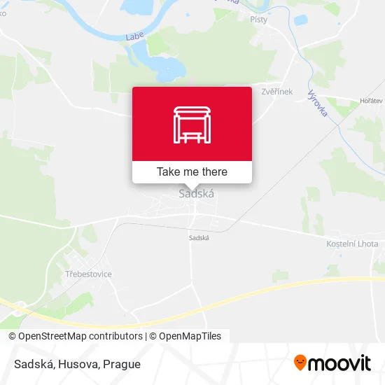 Карта Sadská, Husova