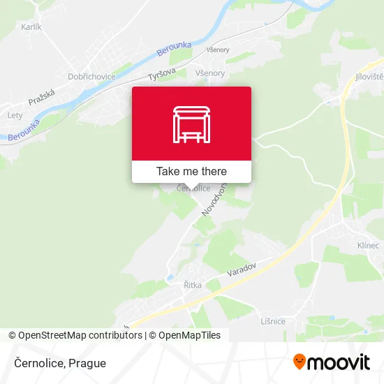 Карта Černolice