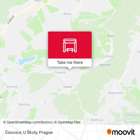 Čisovice, U Školy map