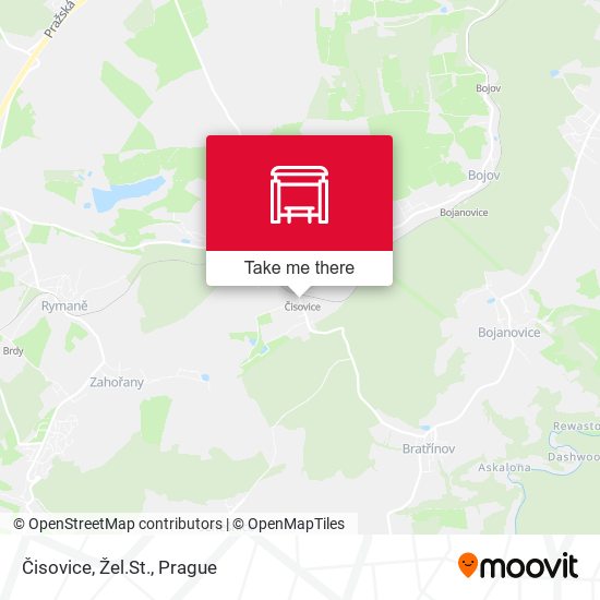 Čisovice, Žel.St. map