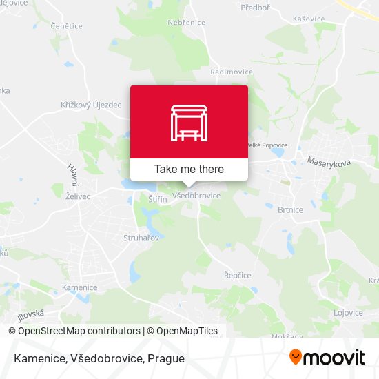 Kamenice, Všedobrovice map