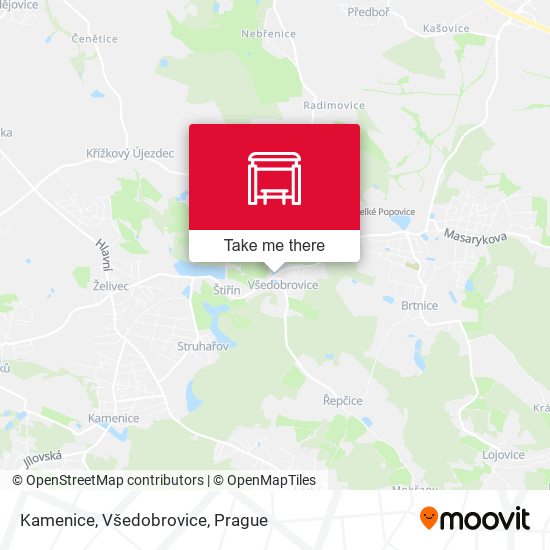Kamenice, Všedobrovice map