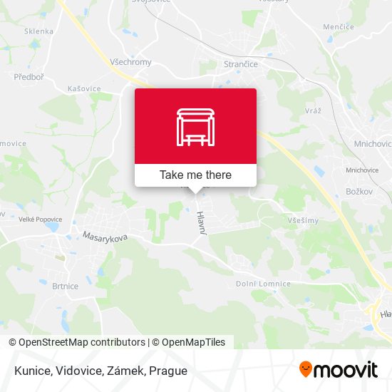 Kunice, Vidovice, Zámek map