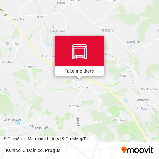 Карта Kunice, U Dálnice