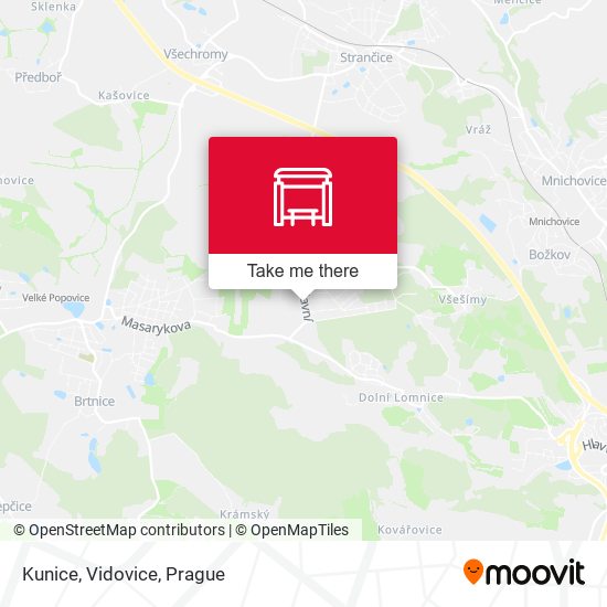 Kunice, Vidovice map