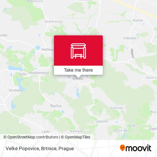 Velké Popovice, Brtnice map