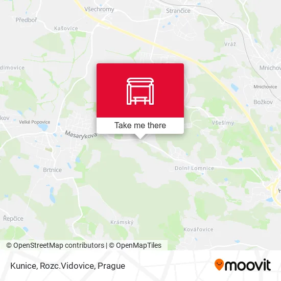 Карта Kunice, Rozc.Vidovice