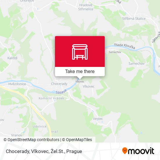 Chocerady, Vlkovec, Žel.St. map