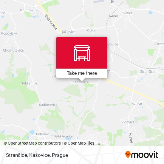 Strančice, Kašovice map