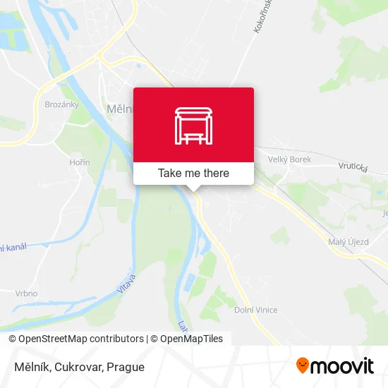Карта Mělník, Cukrovar