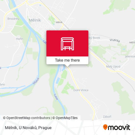 Mělník, U Nováků map