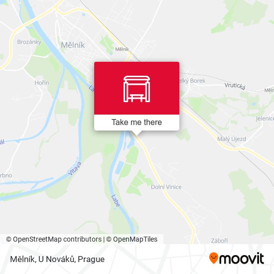 Mělník, U Nováků map