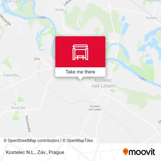 Карта Kostelec N.L., Záv.