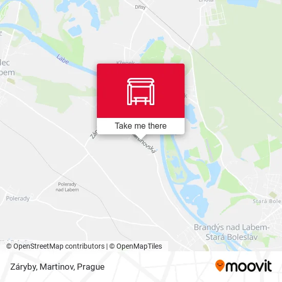 Карта Záryby, Martinov