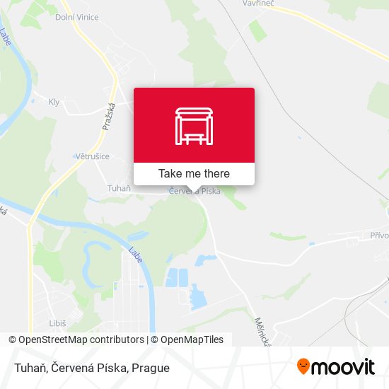 Tuhaň, Červená Píska map