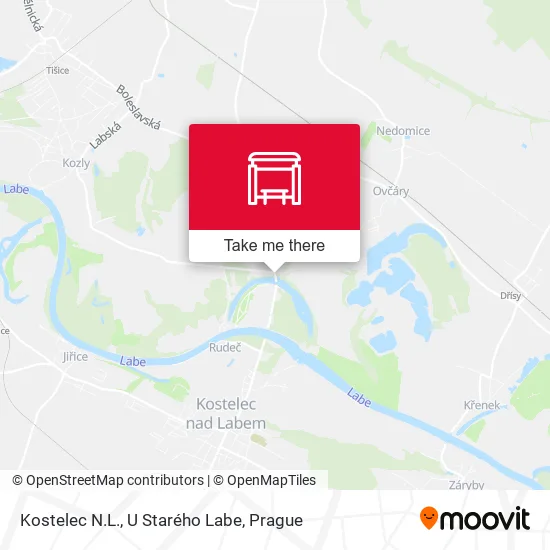 Карта Kostelec N.L., U Starého Labe