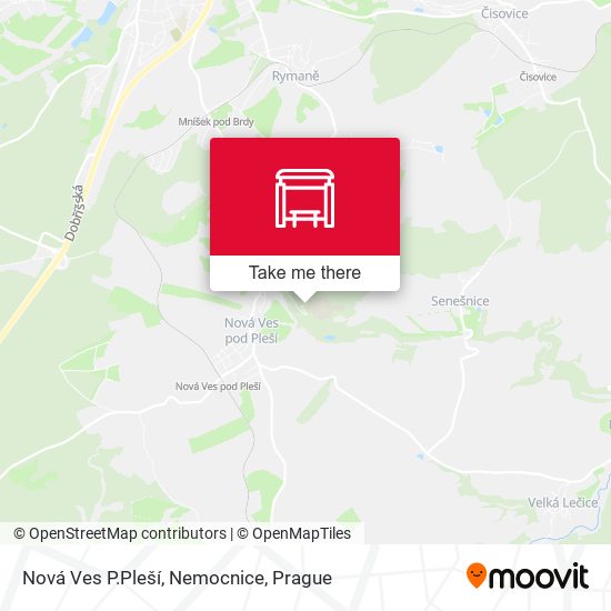 Карта Nová Ves P.Pleší, Nemocnice