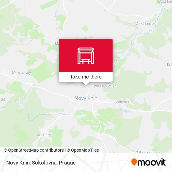 Nový Knín, Sokolovna map