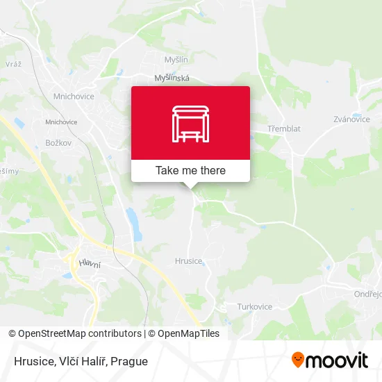 Hrusice, Vlčí Halíř map