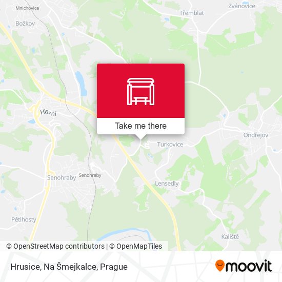 Hrusice, Na Šmejkalce map
