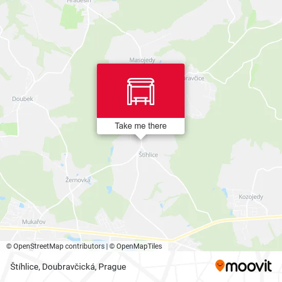Карта Štíhlice, Doubravčická