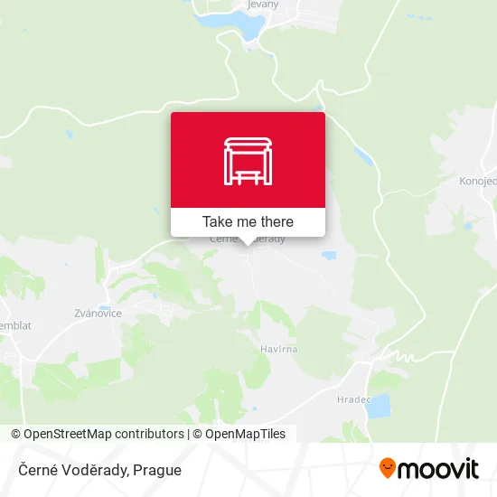 Карта Černé Voděrady