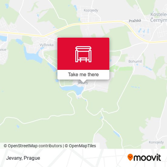 Карта Jevany