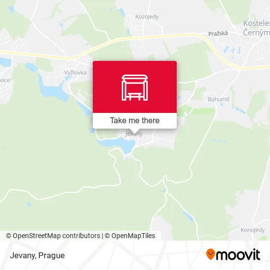Карта Jevany