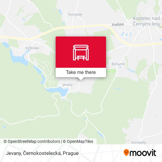 Jevany, Černokostelecká map