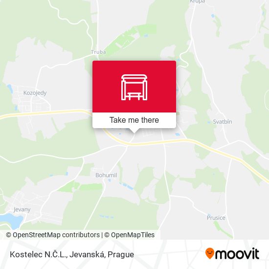 Kostelec N.Č.L., Jevanská map