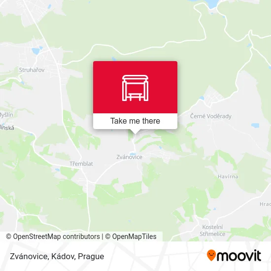 Карта Zvánovice, Kádov