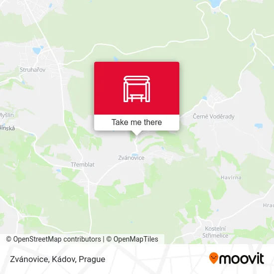 Карта Zvánovice, Kádov