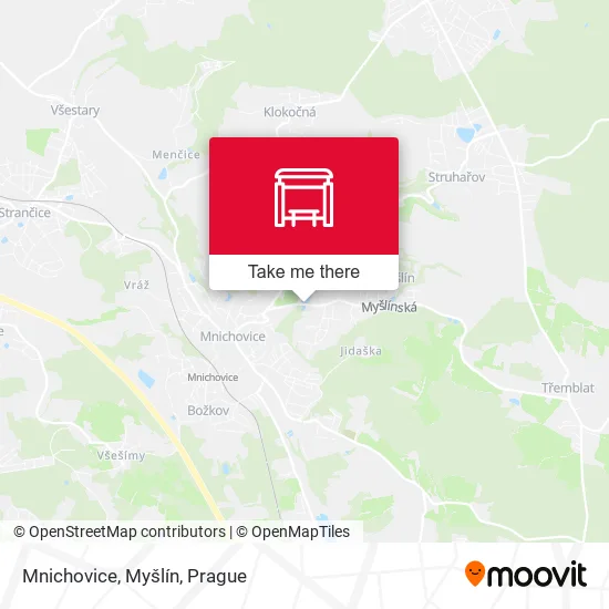 Карта Mnichovice, Myšlín