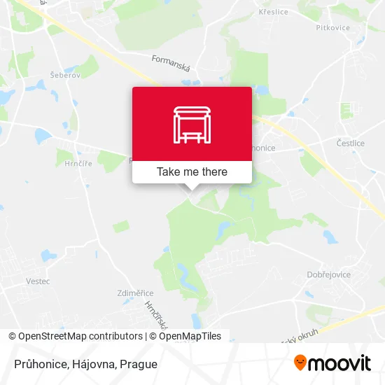 Карта Průhonice, Hájovna