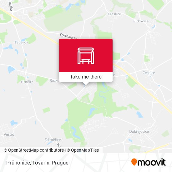 Průhonice, Tovární map