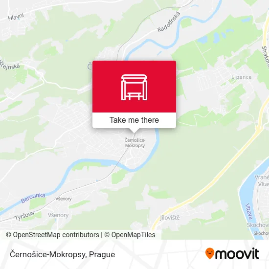Карта Černošice-Mokropsy