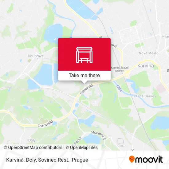 Карта Karviná, Doly, Sovinec Rest.